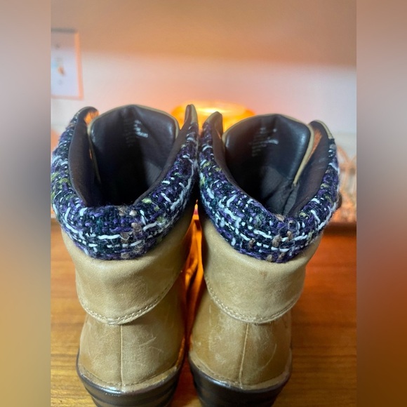 Bionica Women Romulus Ankle Boots 4572005 Camel Tan Wool & Leather Upper Size 7M - Picture 5 of 9